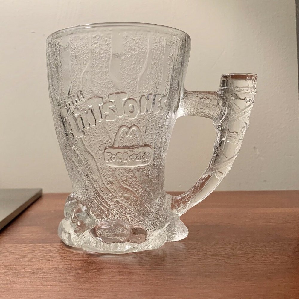McDonalds Flintstones Glass Mug RocDonalds 1993